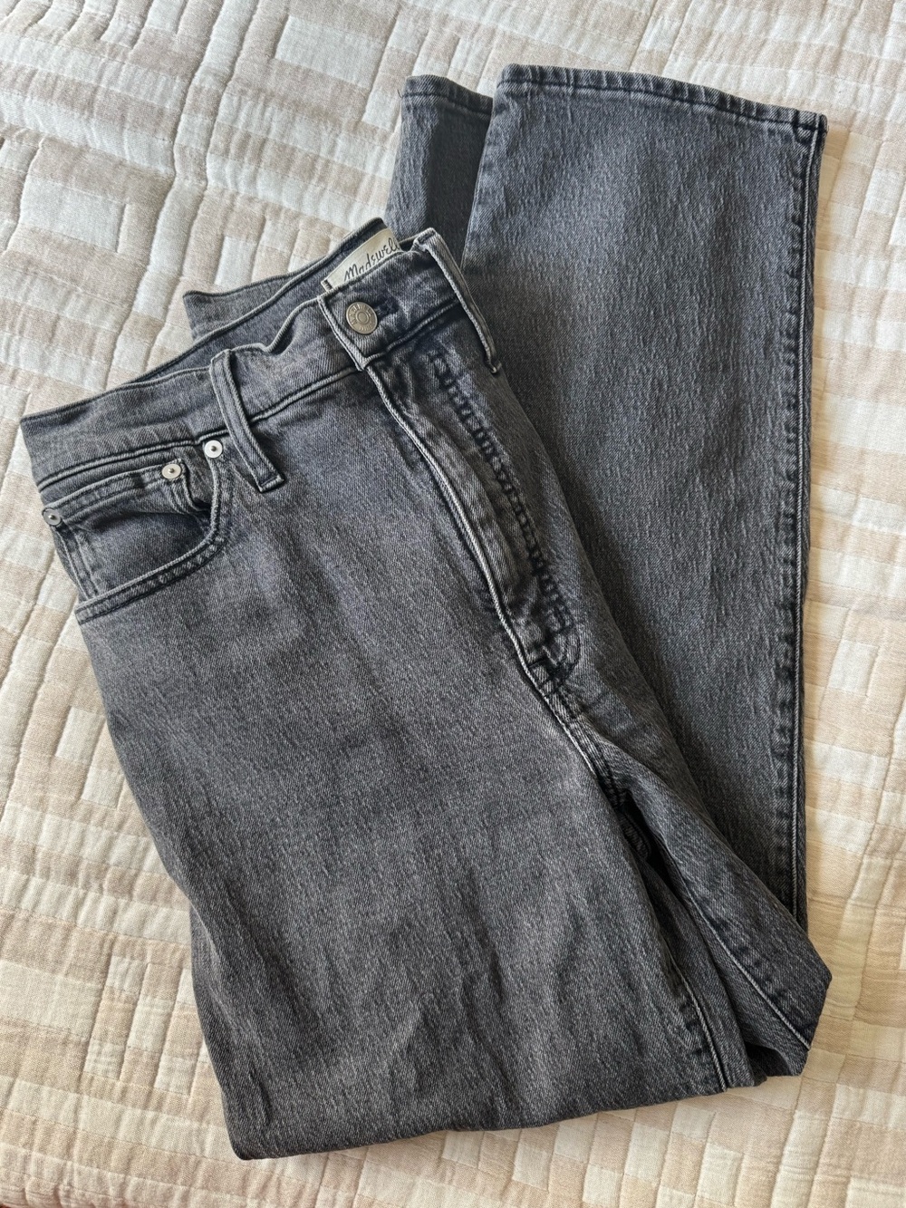 Madewell The Perfect Straight Vintage Jean - Grey Wash Denim